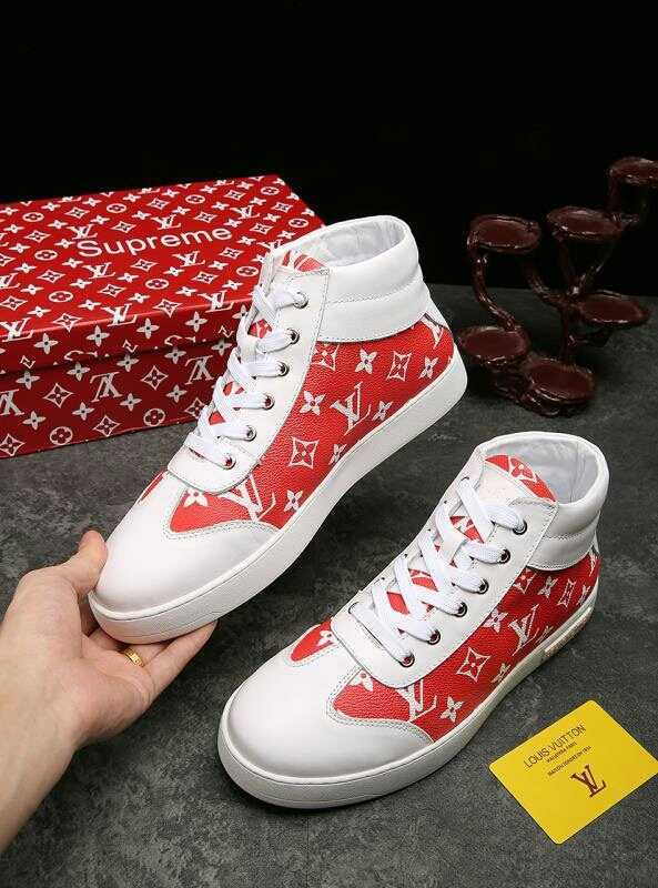 BL - LUV HIgh Top White Red Sneaker