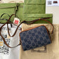 gg Ophidia gg Mini Bag Dark Blue And Ivory Eco Washed Organic gg Jacquard Denim For Women 7in/17.5cm gg 517350 2KQgg 8375