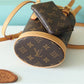 LV Nano Bucket Bag Monogram Canvas Brown For Women Brown 6.7in/17cm LV 