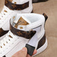 BL - LUV High Top White Brown Sneaker