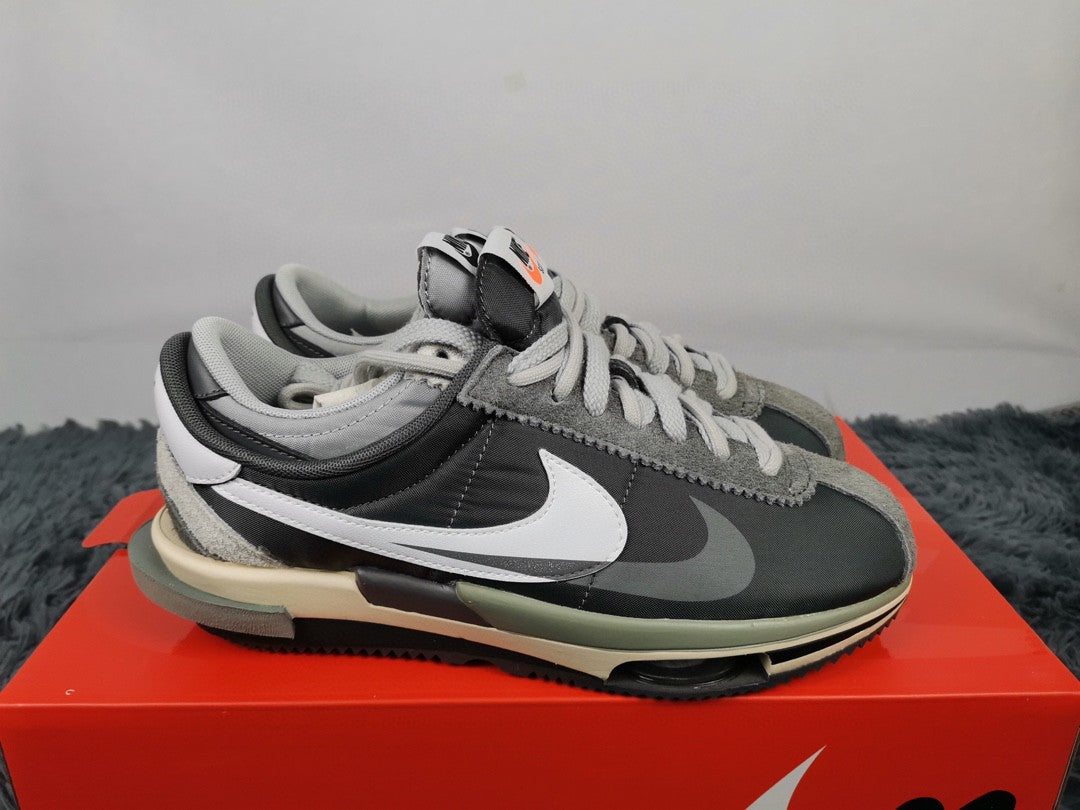 NIKE X SACAI Zoom Cortez 4.0 Black Dark Grey For Men DQ0581-001