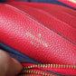 LV Double Zip Pochette Monogram Empreinte Red For Women,  Shoulder and Crossbody Bags 7.9in/20cm LV