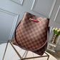 LV NeoNoe MM Bucket Bag Damier Ebene Canvas Cherry Berry For Women,  Shoulder And Crossbody Bags 10.2in/26cm LV N40214