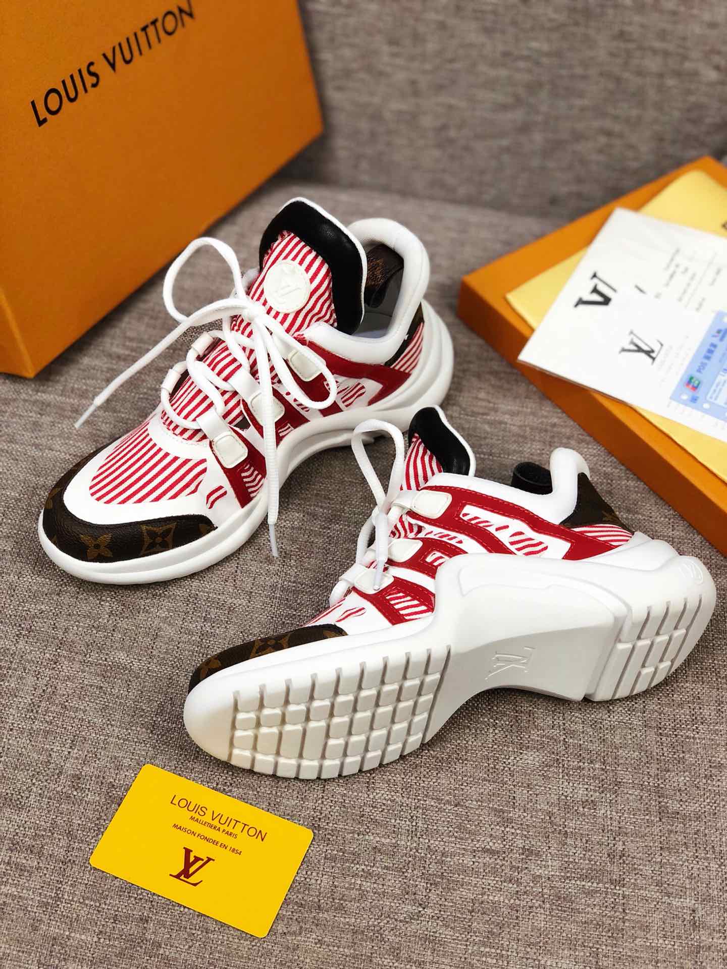 BL - LUV Archlight White Red Brown Sneaker