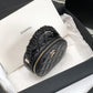 ChanelVanity Case Shiny Gold Black Bag For Women 9.5cm/3.7in