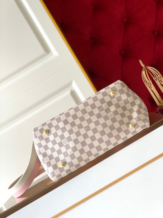 LV Beaubourg Hobo MM Damier Azur Canvas For Women, Shoulder And Crossbody Bags 12.6in/32cm LV N40343