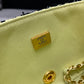 ChanelMini Yellow Tweed Flap Bag For Women 20cm/7.5in