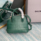 Balen Ville Mini Handbag In Dark Green, For Women,  Bags 4.7in/12cm