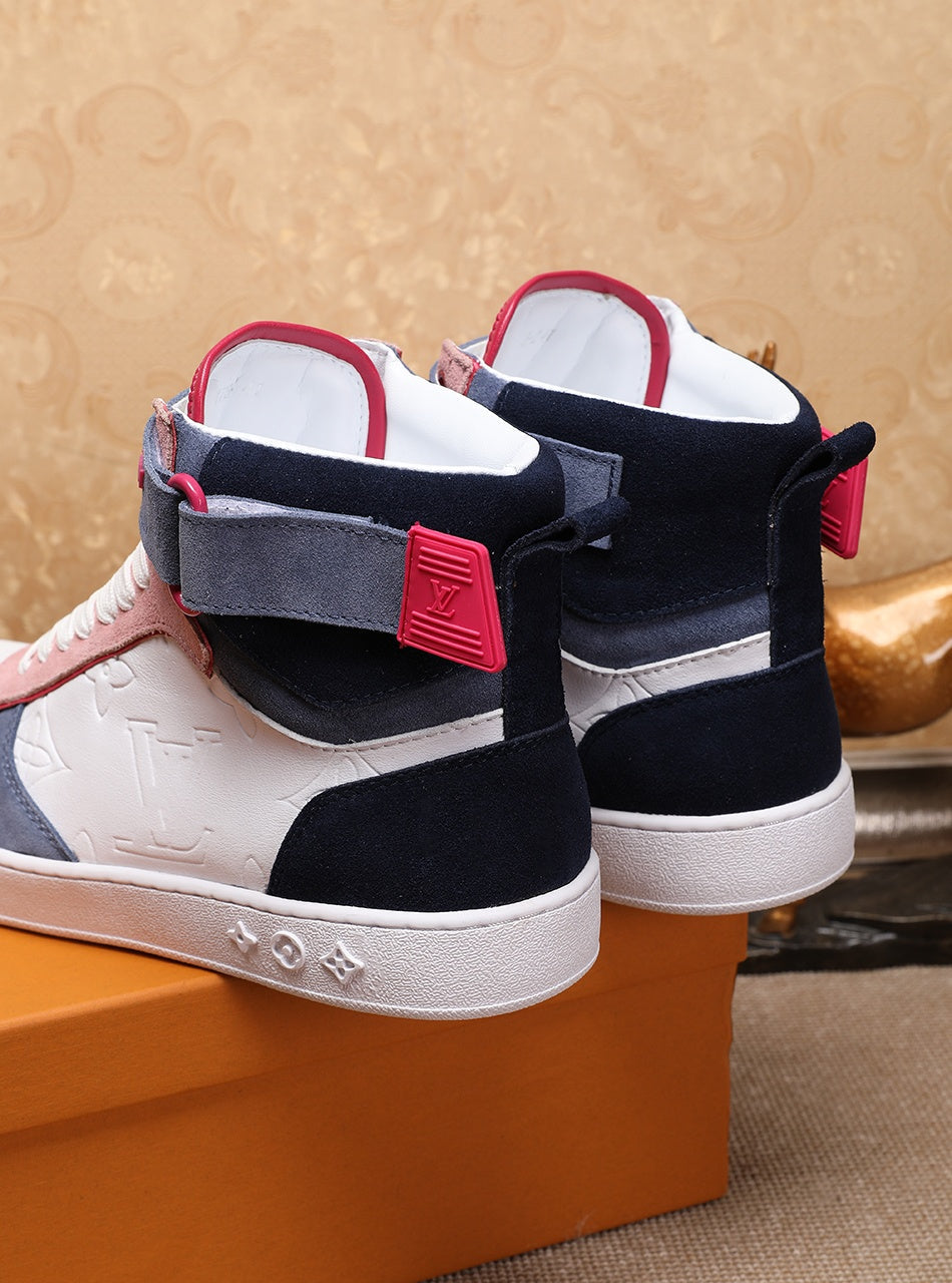 BL - LUV Rivoli High Pink Blue White Sneaker