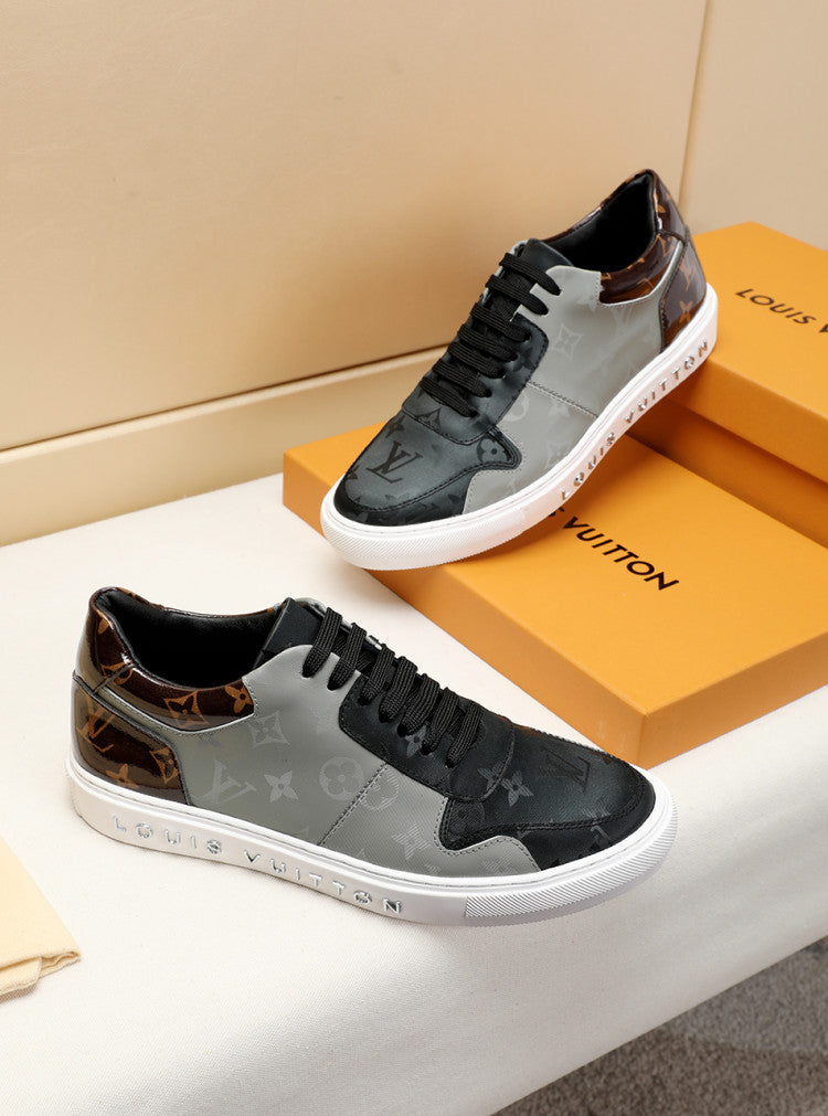 BL - LUV BLnogram Denim Brown And Gray Sneaker