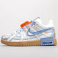 BL - OW x Rubber Dunk North Carolina Blue