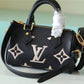 LV Nano Speedy Monogram Empreinte Arizona Beige/ Creme Beige For Women, Women’s Bags, Shoulder And Crossbody Bags 6.3in/16cm LV