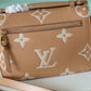 LV Pochette Metis Monogram Empreinte Arizona Brown / Creme Beige For Women,  Shoulder And Crossbody Bags 9.8n/25cm LV M46018