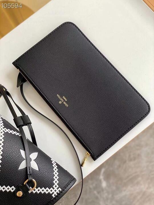 LV Neverfull MM Monogram Empreinte Black For Women,  Tote Bags 12.2in/31cm LV M46040