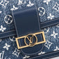 LV Dauphine MM Denim Jacquard Monogram Pattern Navy Blue For Women,  Shoulder And Crossbody Bags 9.8in/25cm LV M59631